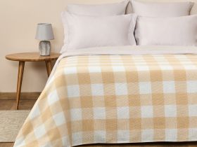 Плед Scampagnata, желтая клетка