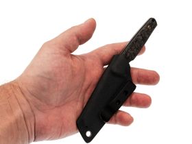 Туристический нож Kansept Parr blackwash сталь S35VN, рукоять Shred Carbon Fiber
