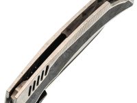 Складной нож TuoTown Tiburon satin, сталь Tmax, рукоять Grey Crystal Ti/Chaotic Black CF