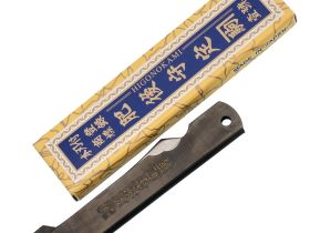 Нож складной Higonokami Nagao Kanekoma, 70мм, сталь SK-5 3 слоя, рукоять нержавеющая сталь черная
