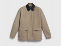 Куртка с контрастным воротником, Бежевый