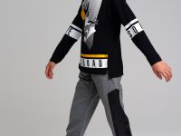 Фуфайка трикотажная для мальчиков (футболка с длинными рукавами)