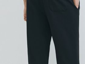 Трикотажные прямые брюки, Черный