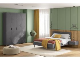 Распашной шкаф Шелтон 4-183x240 Графитовый