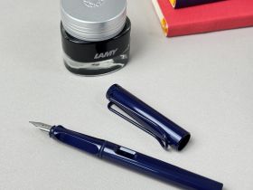 Ручка перьевая Lamy "0A9 safari", Dark dusk, F