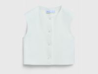 Укороченный жилет, Белый