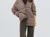 Утеплённые широкие джинсы, Серый