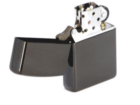 Зажигалка ZIPPO Classic с покрытием Ebony™, латунь/сталь, чёрная, глянцевая, 36x12x56 мм