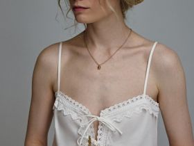 Топ с кружевом, Белый