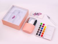 Набор акварели HIMI 18 цветов, подарочный, розовый