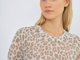 Джемпер с коротким рукавом, Бежевый