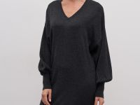 Вязаное платье с добавлением шерсти