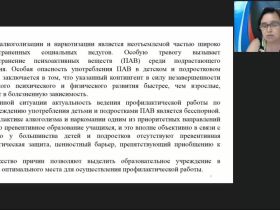 Международный вебинар "Инновационные технологии создания антинаркотической среды в образовательной организации"