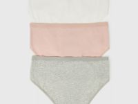 Трусы средней посадки, 3 шт., Белый