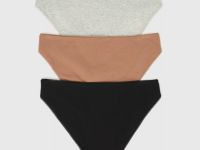 Классические трусы-брифы, 3 шт., Серый