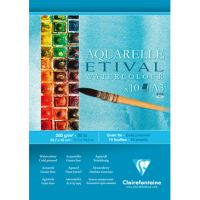 Блокнот для акварели, склейка Clairefontaine "Etival" 29,7х42 см 10 л 200 г холодного прессования