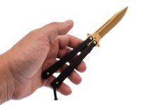 Нож-бабочка (балисонг) Кавалер, сталь 420, рукоять черный металл