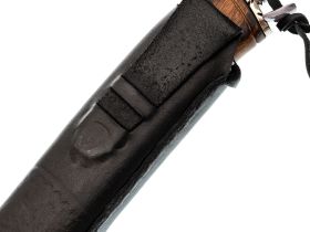 Авторский нож Коршун, сталь мозаичный дамаск, подарочная шкатулка