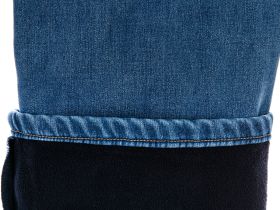 Брюки текстильные джинсовые утепленные для девочек