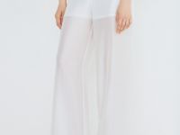 Брюки из полупрозрачной ткани, Белый