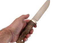 Рыбацкий нож Консул, сталь M398, рукоять карельская береза