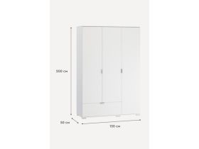 Распашной шкаф Стелла 3.1-130x200 Белый