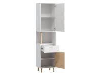 Стеллаж Дикинс 45x190 Береза/Белый
