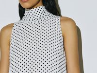 Шифоновое принтованное платье, Белый