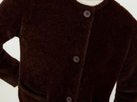 Кардиган с округлой горловиной