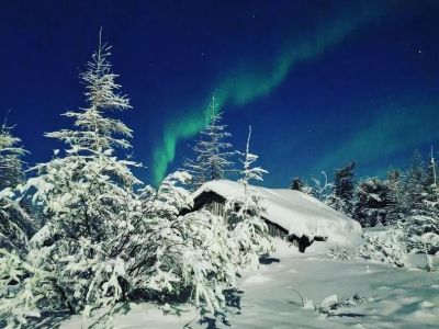 Фотофакт. Северное сияние в якутском селе Оленек