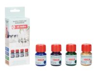 Набор красок для стекла и керамики Talens "Art Creation" полупрозрачная 4 цв*30 мл синие оттенки