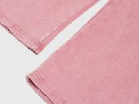 Трикотажные брюки с эффектом стирки для девочек, Розовый