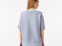 Женский вязаная футболка Lacoste Oversize с коротким рукавом