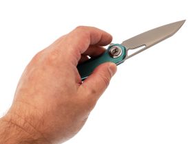 Складной нож Dr.Tech D4281BL, сталь M390, рукоять TC4, синий