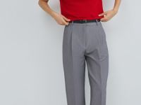 Брюки с ремнём, Серый