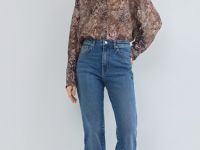 Джинсы Клёш с эластаном, Синий