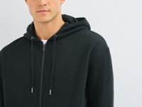 Толстовка на молнии с капюшоном, Черный