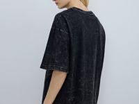 Футболка оверсайз с эффектом стирки, Серый