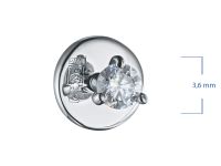 Пусеты из белого золота э4712пс07220381