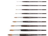 Кисть колонок №3 круглая Tintoretto на короткой ручке