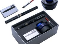 Набор ручка перьевая LAMY Safari, F корпус черный+ картридж черный+ чернила син. + конвертер