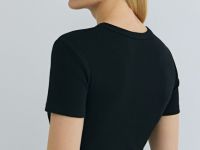 Футболка в рубчик, Черный