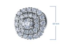 Пусеты из белого золота э4712пс07182900