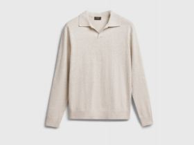 Поло с длинным рукавом, Белый