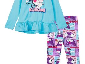 Комплект трикотажный для девочек: фуфайка (футболка), брюки (легинсы)