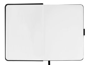 Скетчбук Гамма "Студия" А5 100 л 110 г, черный, твердая обложка, на резинке, белая