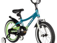 Детский велосипед Novatrack Katrina 16, год 2025, цвет Голубой-Зеленый