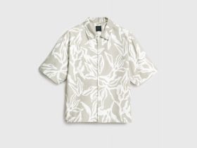 Рубашка с коротким рукавом, Бежевый