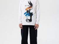 Фуфайка трикотажная для мальчиков (футболка с длинными рукавами)