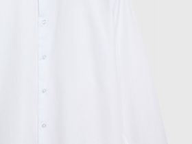 Рубашка из структурной ткани, Белый